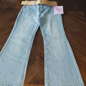 NWT Girl's GreenDog  Blue Jeans w/Belt